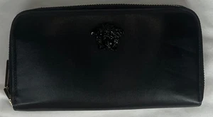 Versace Palazzo Wallet Black Leather SPB-CA 354711 - Picture 1 of 7