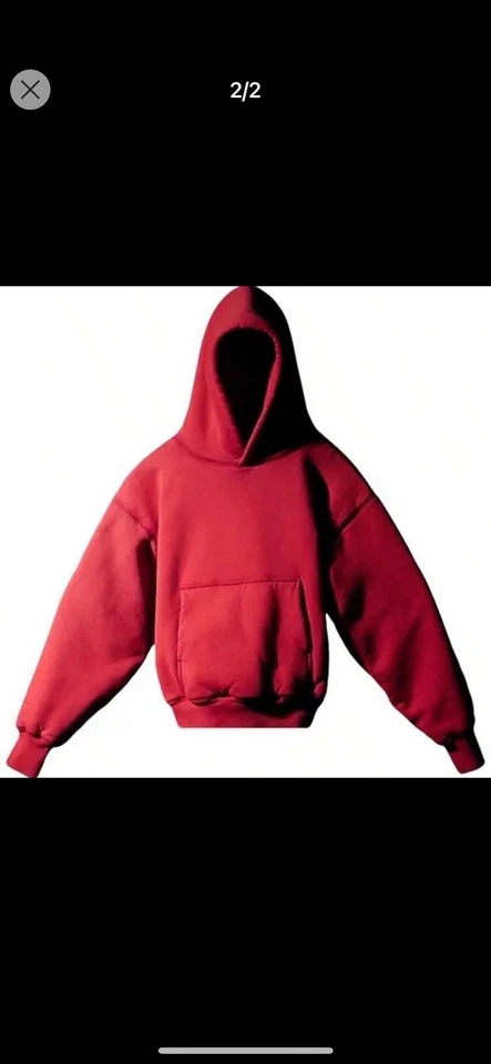 Yeezy Gap Perfect Sudadera con Capucha Doble Capa Roja Niños Jóvenes 100% AUTÉNTICA Foto 1 de 1