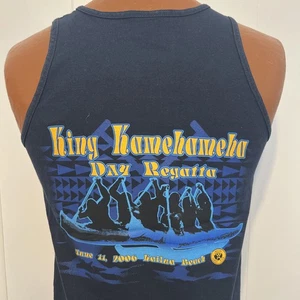 King Kamehameha 2006 Regatta Kailua Outrigger Canoe Club S Blue Tank Top Hawaii - Picture 1 of 8