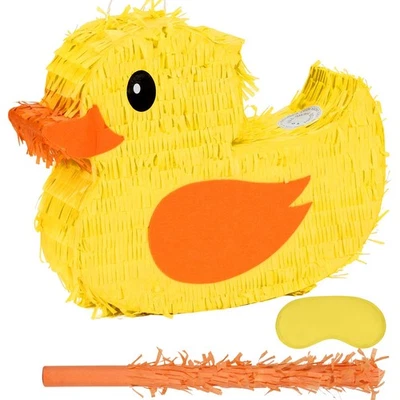 Duck Piñata Bundle with Blindfold and Bat for Kids Birthday Parties - Image 1 of 4