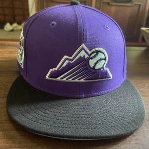 Rockies Mountain Exclusive Fitted Size 7 Purple Icy UV 25th Side Patch - Picture 1 of 10