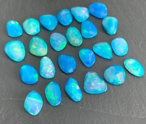 One Side Cut Lot AAA Grade 10 Piece Slice Size Ethiopian Welo Fire Opal For Ring - Picture 1 of 2