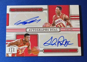 2024-25 National Treasures Dominique Wilkins Doc Rivers Dual AUTO #10/25 Hawks - Picture 1 of 2