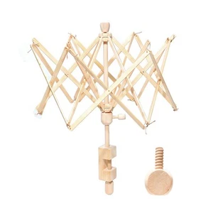 Yarn Winder, Wooden Umbrella Swift Yarn Winder, Wood Swift Yarn Holder,24" Ha... - Picture 1 of 6