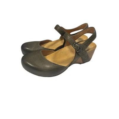 Sandalias cómodas Mary Jane de cuero verde Dansko Tiffani EU 38 NUEVAS SIN ETIQUETAS HolidayOutfit Foto 1 de 4