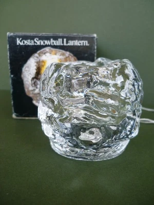 VINTAGE KOSTA BODA SNOWBALL LANTERN  /  TEA LIGHT HOLDER SWEDEN DESIGN BOXED B - image 1 of 3