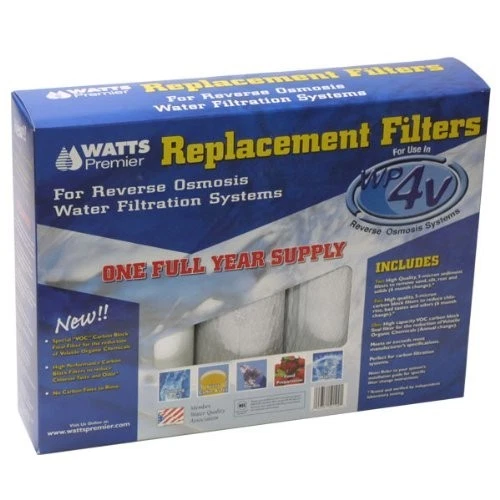 NIB NEW WATTS PREMIER REPLACEMENT FILTERS WP 4V REVERSE OSMOSIS FILTRATION - Image 1 of 1