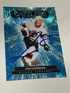Jake Sanderson Signed Card UD Upper Deck Dazzlers JSA COA IP Auto Senators a - Picture 1 of 3