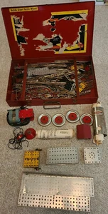Vintage 1950'S Gilbert Erector Set Original Metal Case Ferris Wheel Motor Retro - Picture 1 of 10