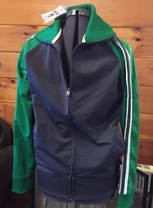 J. AMERICA TRACK WARM UP JACKET ZIP UP MEN'S SMALL GREEN GRAY WHITE - Picture 1 of 11