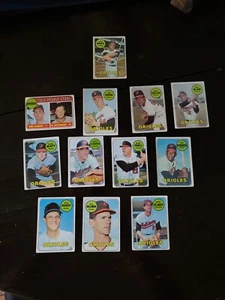 Lote 12 tarjetas de béisbol 1969 Topps Baltimore Orioles Boog Powell novato radiocontrol - Imagen 1 de 8