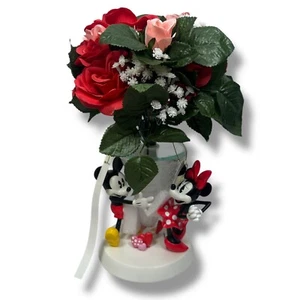 Bradford Exchange Disney Mickey Minnie Always Bloom Rose Bouquet Light Up Love - Picture 1 of 12