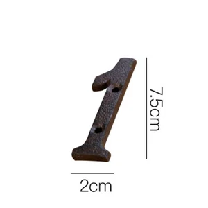 Hotsale! Cast Wrought Iron Black Antique House Door Alphabet Letters and Numbers - Picture 1 of 42