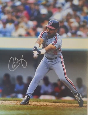 Carlos Baerga Cleveland Indians Signed 11x14 Autograph Pic Guardians - Image 1 of 3
