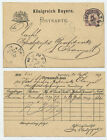 98798 - Ganzsache P 34 (89) - Postkarte - Regensburg 21.9.1889 nach Obernzell