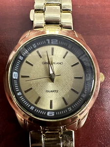 Women's Gino Milano Gold Tone Quartz Watch With New Battery - Picture 1 of 6