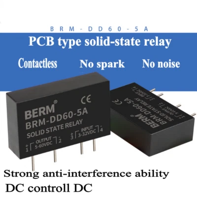 BRM SSR solid-state relay DC-DC small pin PCB circuit board 5A DC controll DC - Image 1 of 4