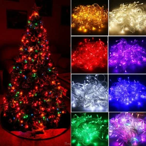 2/10/20m LED Icicle String Lights Battery Fairy Lights for Xmas Party Decoration - Picture 1 of 21