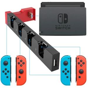 Station de charge pour manettes Nintendo Switch 4 connecteurs Facile à Connecter - Photo 1/9