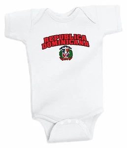 Dominicana Body Fußball Baby Outfit Mameluco Kleinkind Mädchen Jungen T-Shirt Kind - Bild 1 von 2