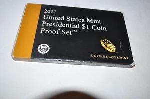 2011-S US Mint $1 Presidential Dollar Proof Set  (4 $1 Coins) Original Box & COA - Picture 1 of 9