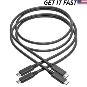 2pcs 3ft USB-C 3.1 Gen 2 Cable w/ Power Delivery for MacBook iPad Pro Samsung - Picture 1 of 7