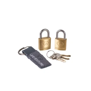 Lifeventure Mini Brass Travel Security Luggage Key Padlocks x 2 - Picture 1 of 4