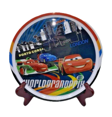 Disney Pixar Cars Placa Niño Pequeño Melamina Plástico Zak Diseños Gran Premio Mundial Foto 1 de 4