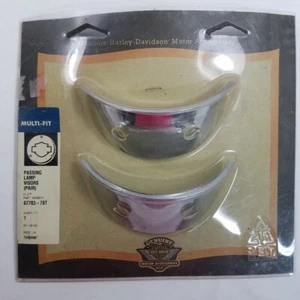 Harley Davidson Pair Passing Lamp Visors 67783-78T Taiwan New on Card - Picture 1 of 5