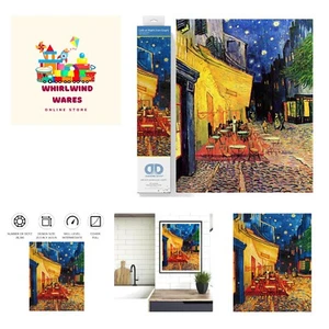 Cafe at Night Van Gogh Art Craft Kit, Full Drill, Round Dotz, 8.7x8.7in - Picture 1 of 8