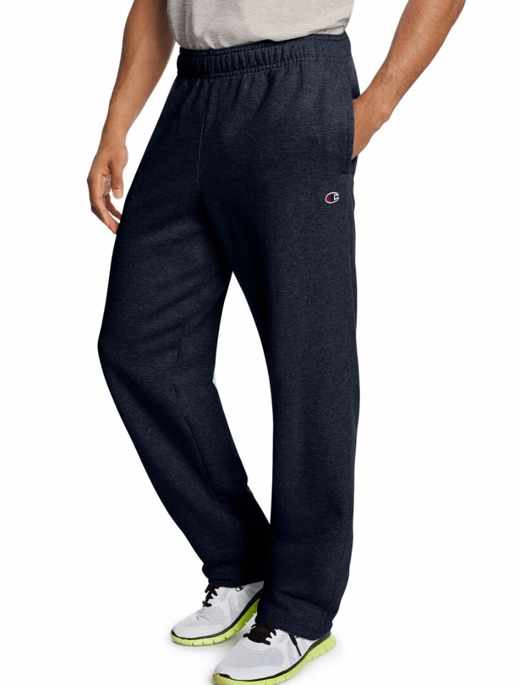 Champion Men's Powerblend Sweats Open Bottom Pants p0893 - Image 1 of 1