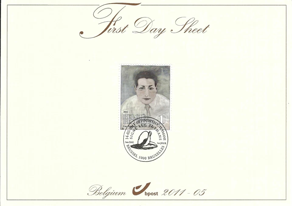[FDS338] Belgium FDS 2011-05 Art Luc Tuymans First Day Sheet SUPERB - Image 1 of 1