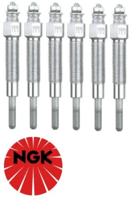 SET OF 6 NGK GLOW PLUGS FOR NISSAN SAFARI Y60 TD42 DIESEL 4.2L I6 - Image 1 of 2