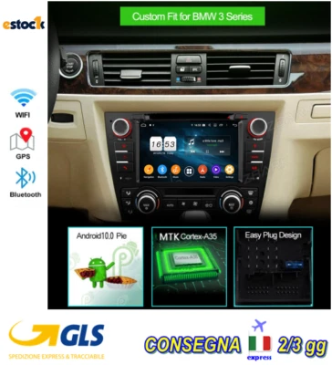 CAR TABLET AUTORADIO per BMW E90-E91-E92-E93 ANDROID 14 NAV 2GB-16gB GPS CAMBUS - Immagine 1 di 4