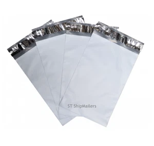 50 7,5 x 10,5 Weiß Poly Versandtasche Selbstversiegelnd Versand Umschläge Taschen 2,0 Mil PM#2 - Bild 1 von 5