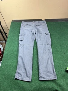 Wrangler Workwear Ranger Pants Gray Cargo Carpenter Cotton 34X30 - Picture 1 of 10