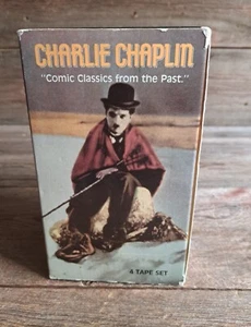 Charlie Chaplin: “Comic Classics From The Past” VHS 4 Tape Box Set - Picture 1 of 9