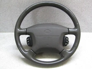 1997 2001 JDM NISSAN CIMA Y33 INFINITY Q45 GRAY LEATHER STEERING WHEEL OEM - Picture 1 of 12