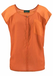 Women Chiffon Blouse Viscose Sleeveless Shirt Orange 700639 Laura Scott - Picture 1 of 1