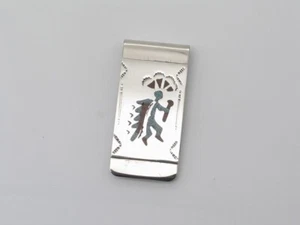 Native American Handmade Multi-Stone Navajo Money Clip - Picture 1 of 7