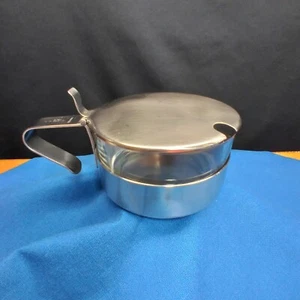 Vintage Carlo Giannini Stainless/Glass Sugar Condiment Lidded Italy - Picture 1 of 20