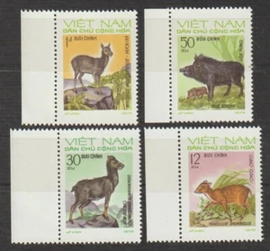 1973 North Vietnam Stamps Set of 4 Wild Animals Collection Sc # 698-701 MNH - Picture 1 of 1