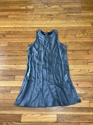 复古 All That Jazz 连衣裙女孩尺寸 11/12 灰色闪亮无袖 — 第 1/4 张图片