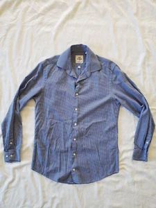Ben Sherman Men's 15 (32-33) Small Blue/White Long Sleeve Formal Slim Shirt - Picture 1 of 4