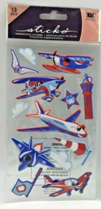 Scrapbooking Crafts Photo Stickers EK Success Sticko Sticker Sheet- Funny Planes - Picture 1 of 2