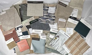 Various High End Designer Sample Swatch Lot Of 40 Upholstery Fabric Patterns - Picture 1 of 1