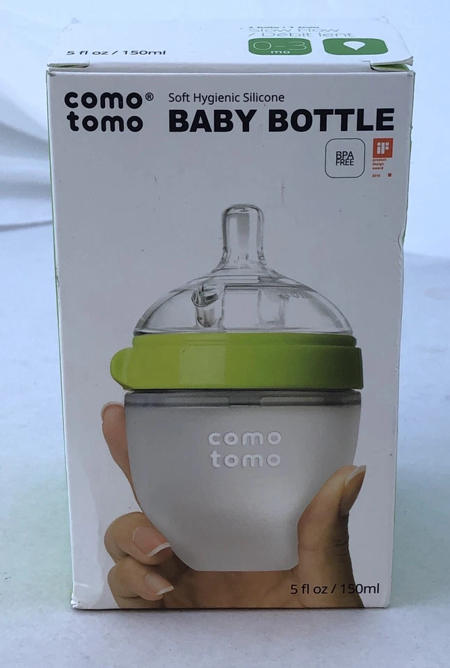 Comotomo Slow Flow Anti-Colic BPA Free Baby Bottle Green 5 Ounce 1-Count - Image 1 of 1