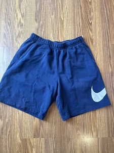 Nike Big Swoosh Mens Shorts Bottoms Blue Large Clothing - Picture 1 of 9