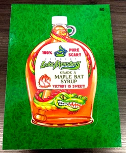 2016 Wacky Packages Baseball Series "LAKE MONSTERS BAT SYRUP" Grass Sticker #80 - Picture 1 of 1