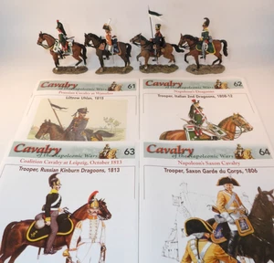 4 Del Prado Kavallerie Napoleonische Kriege Zinnfiguren Nr. 61 62 63 & 64 + Hefte - Bild 1 von 11